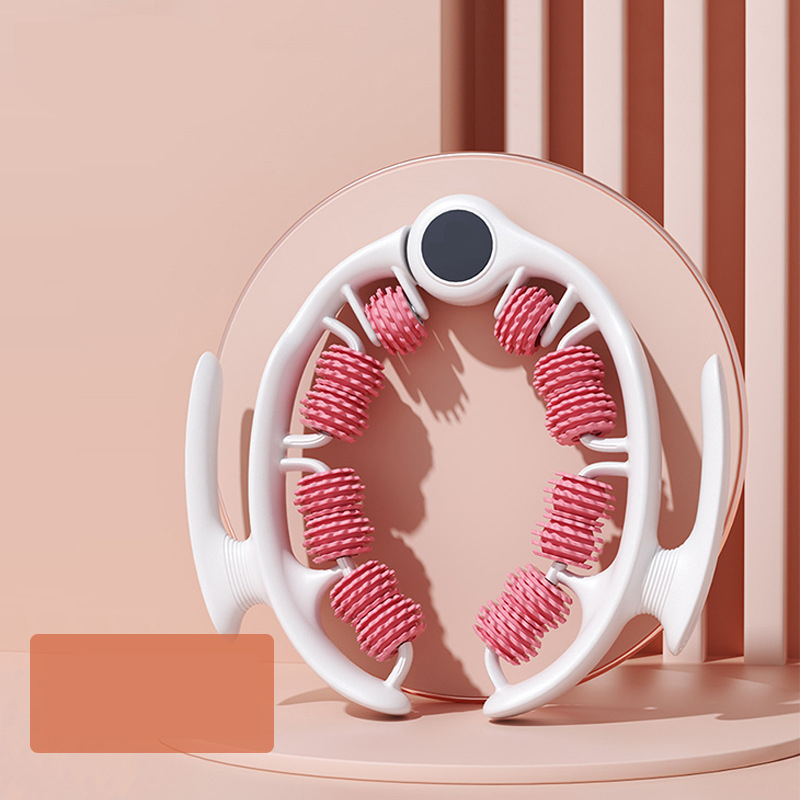 Pink U-Shape 360 Degree Massage Roller - Multi-Functional Leg