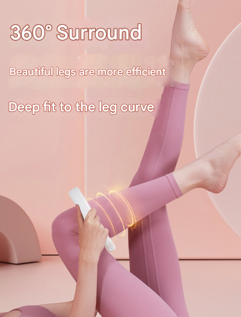Pink U-Shape 360 Degree Massage Roller - Multi-Functional Leg