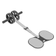 Grey Assisted Rebound Ab Roller with Foldable Knee Pad - Dual Wheel Core Trainer for Home Gym Grey Assisted Rebound Ab Roller with Foldable Knee Pad - Dual Wheel Core Trainer for Home Gym