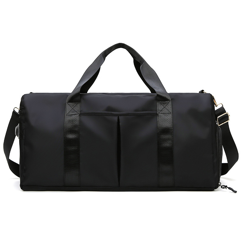 Black Large Capacity Travel Duffel Bag – Wet & Dry Separation