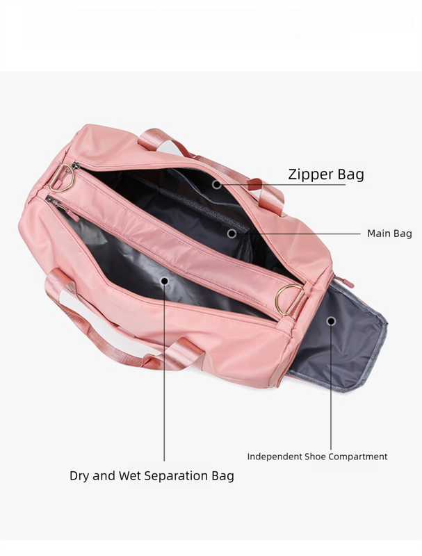 Blue Large Capacity Travel Duffel Bag – Wet & Dry Separation
