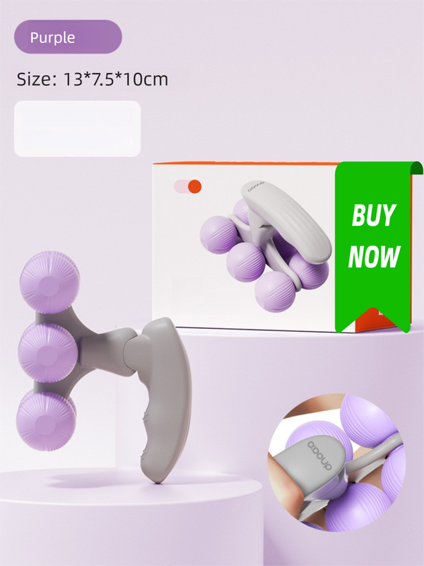 Purple Portable 6-Wheel Massage Roller – Quiet
