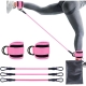 Pink Black Snap Resistance Bands Set with Ankle Straps for Glute Kickbacks & Leg Workouts (10-30lbs) Pink Black Snap Resistance Bands Set with Ankle Straps for Glute Kickbacks & Leg Workouts (10-30lbs)