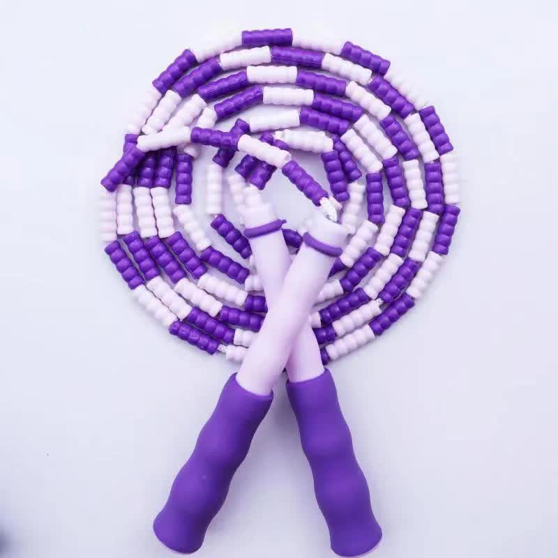 10 Pcs Purple Soft Beaded Jump Ropes