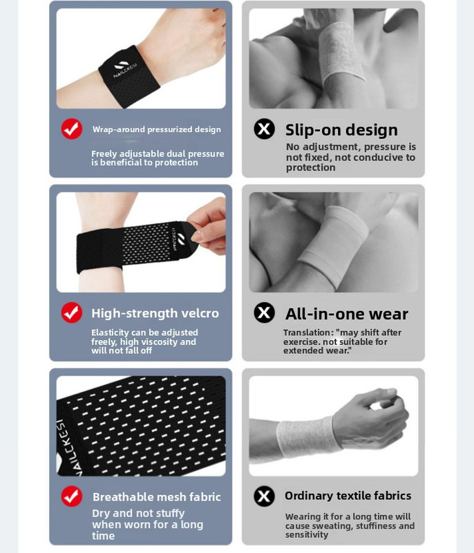 2PCS Adjustable Wrist Support Brace Ultra Thin Breathable Mesh Wrap for Sports Tennis Gym & Daily Office Use One Size Fits Most Fashion Grey