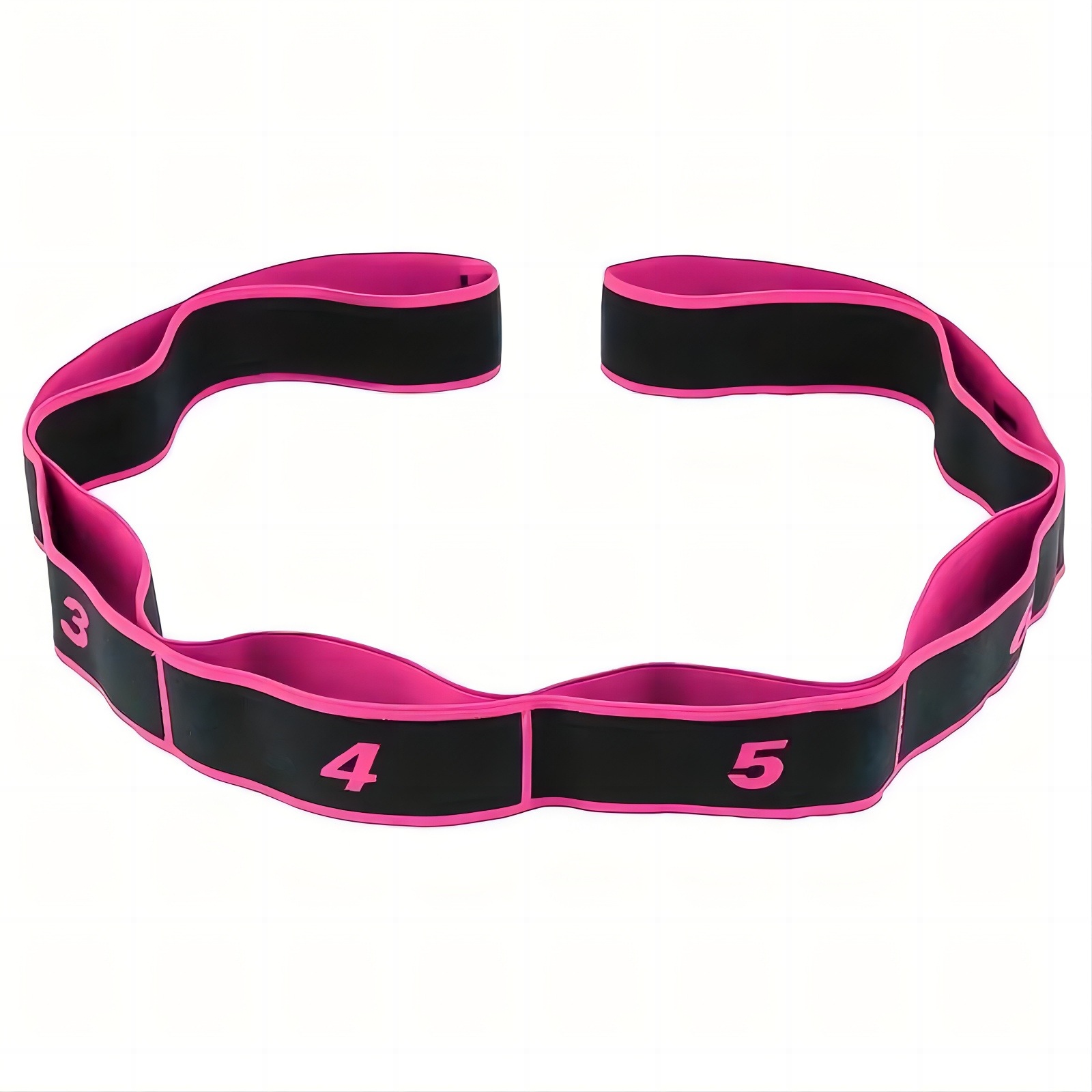 Pink 3 Pack Multi-Loop Yoga Stretching Strap with Numbered Sections 90cm Elastic Resistance Band for Dance Pilates Body Sculpting Australian Fitness Gear