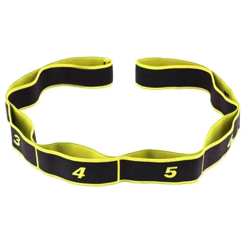 Yellow 3 Pack Multi-Loop Yoga Stretching Strap with Numbered Sections 90cm Elastic Resistance Band for Dance Pilates Body Sculpting Australian Fitness Gear