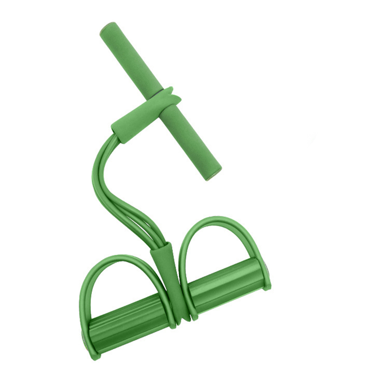 Green Home Multi-Function Foot Pedal Resistance Trainer – 4-Strand Elastic Pull Rope for Abdominal Exercise