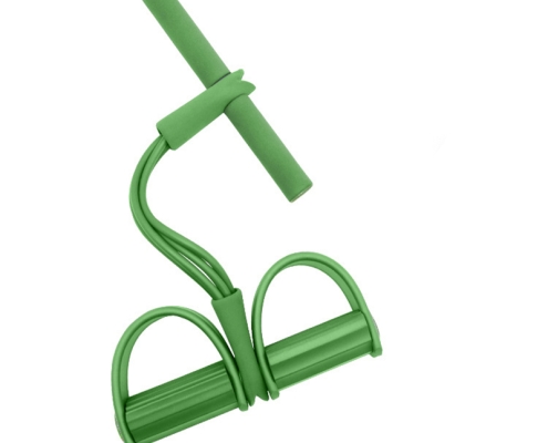 Green Home Multi-Function Foot Pedal Resistance Trainer – 4-Strand Elastic Pull Rope for Abdominal Exercise