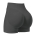 XXL Grey High-Elastic Hip Yoga Shorts - Seamless Mid-Intensity Pilates Workout Shorts