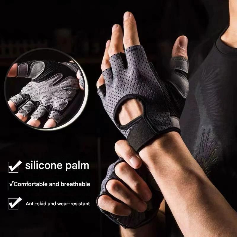 Pink Half Finger Fitness Gloves - Anti-Slip Breathable Gym Training Gloves for Weightlifting Cycling(Size:XL)