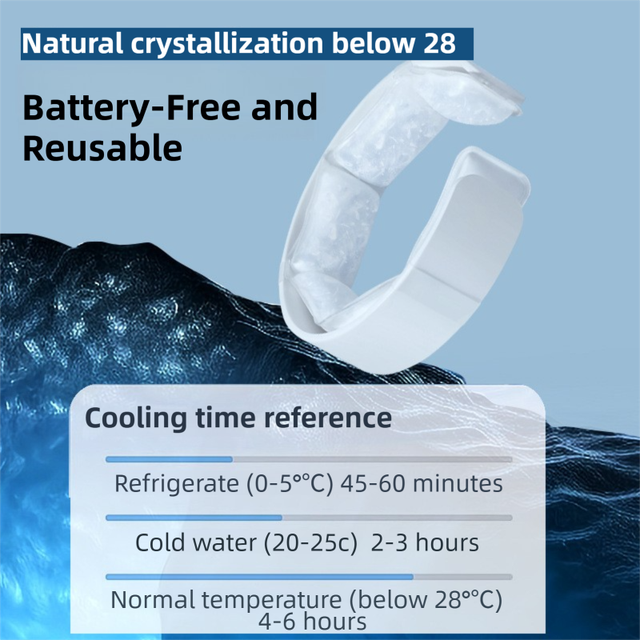 White Reusable Neck Cooling Ring – 360° Omnidirectional Wearable Ice Collar for Summer Heat Relief