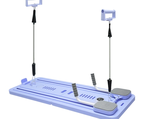 Foldable Pilates Board Reformer 4 in 1 Multifunctional Core Exercise Set Ab Trainer with Timer and Phone Stand for Indoor Outdoor Full Body Fitness Home